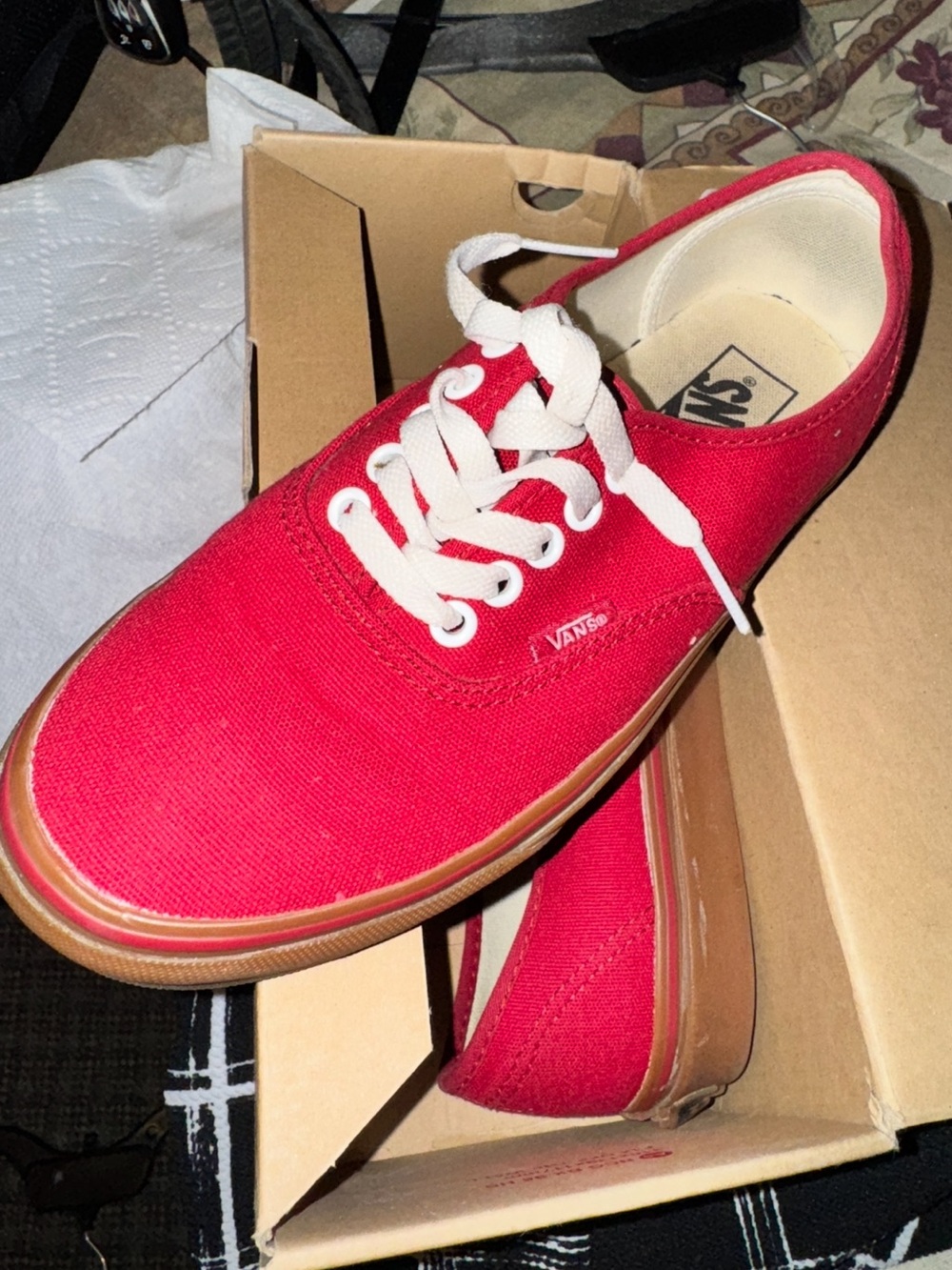 Vans Classic Low-Top Canvas Sneaker - Red